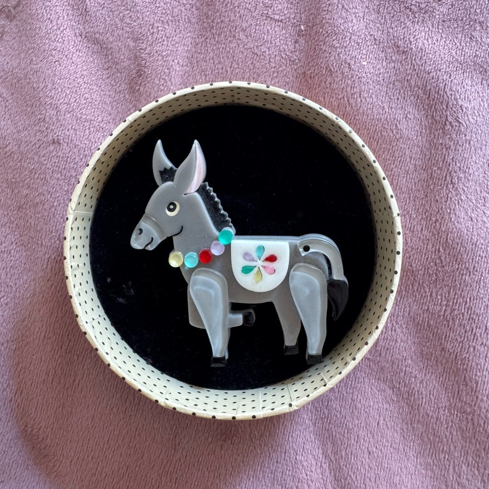 Brave Burro Brooch
